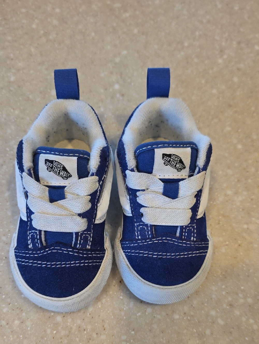 Vans Kids Blue & White Low-Top Skate Sneakers 4.0 C Toddler